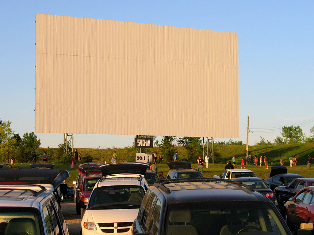 The big screen at Cottage View Drive-In theater in Cottage Grove.