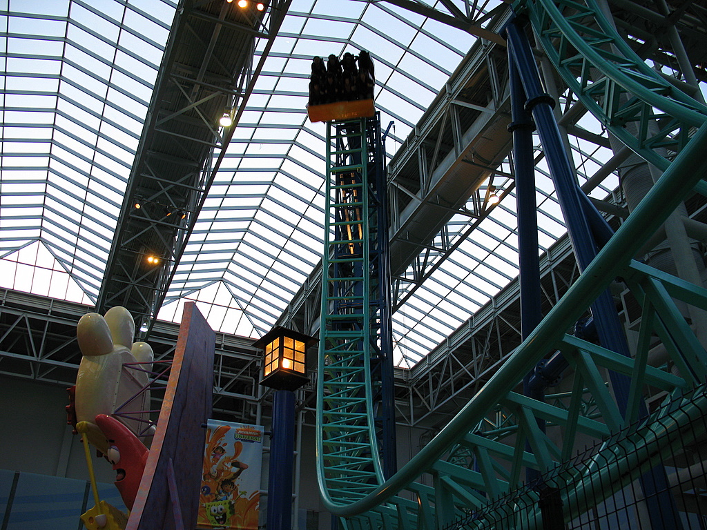 The new roller coaster at the Mall Of America.