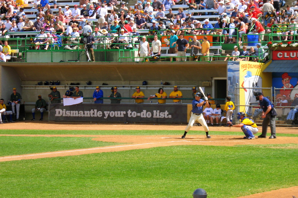 Outdoor baseball played at Midway Stadium between the Saint Paul Saints and Souix Falls Canaries.