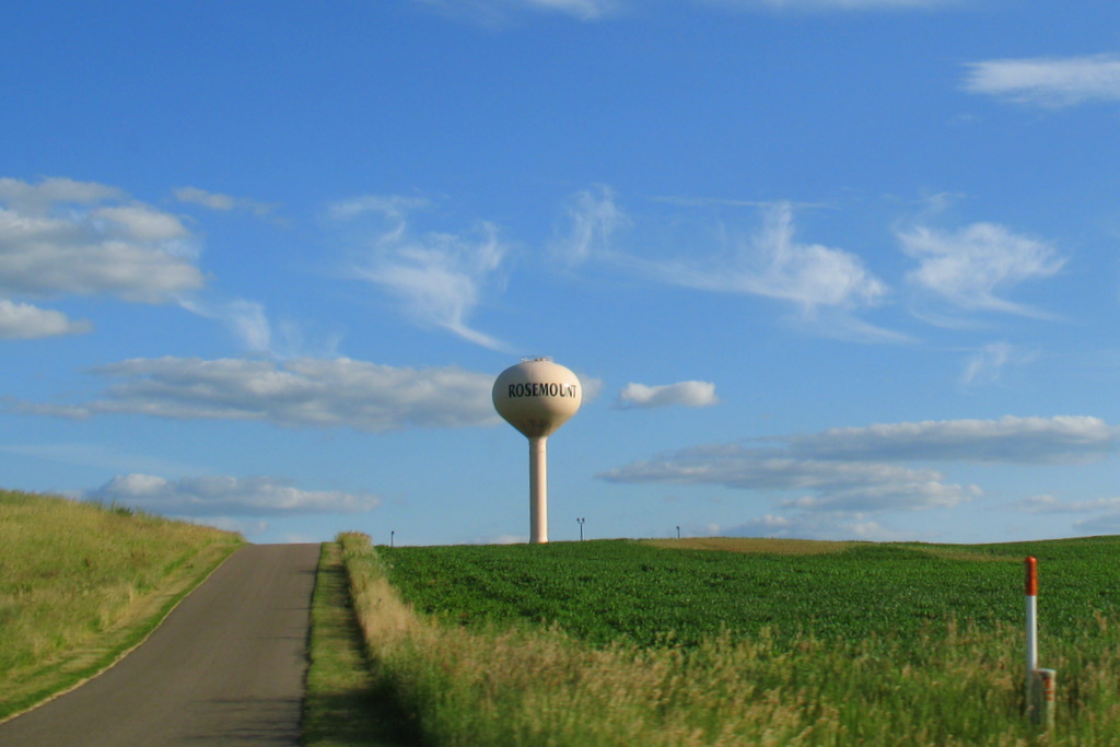 In the city of Rosemount, this road leads to one of their water towers. 