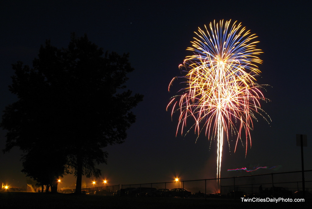 Captured on the 4th of July during the fireworks show in Cottage Grove. The event is held each year at Kingston Park.