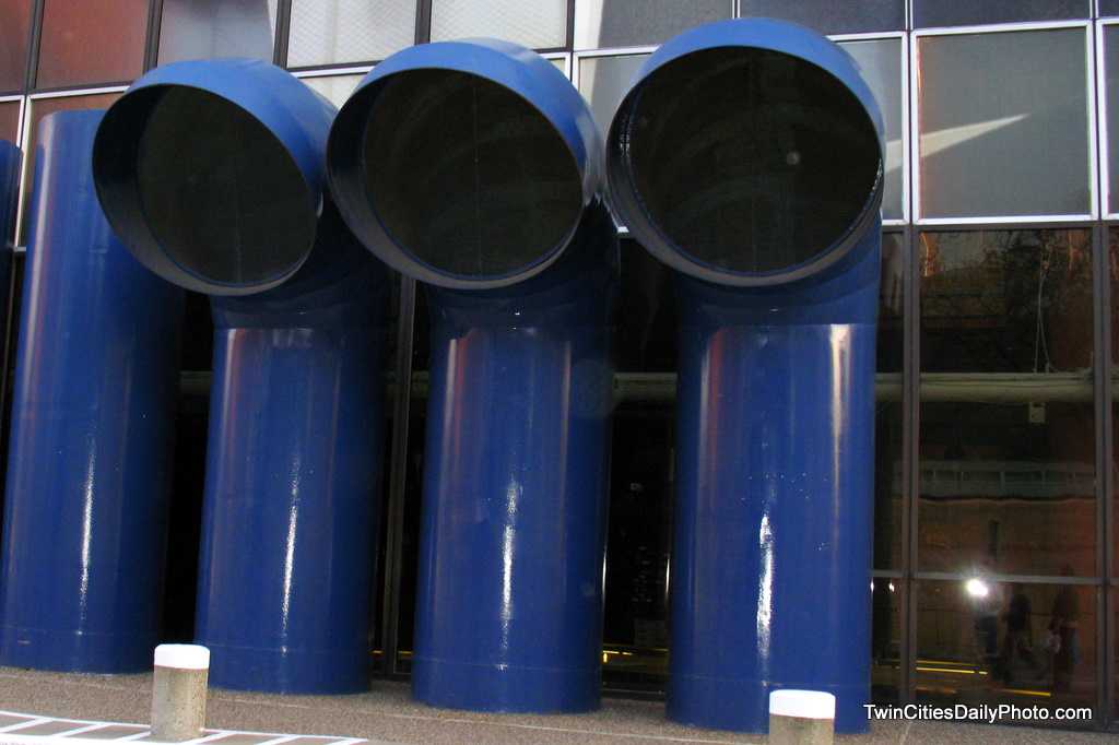 These air tubes can be found outside of Orchestra Hall in downtown Minneapolis.