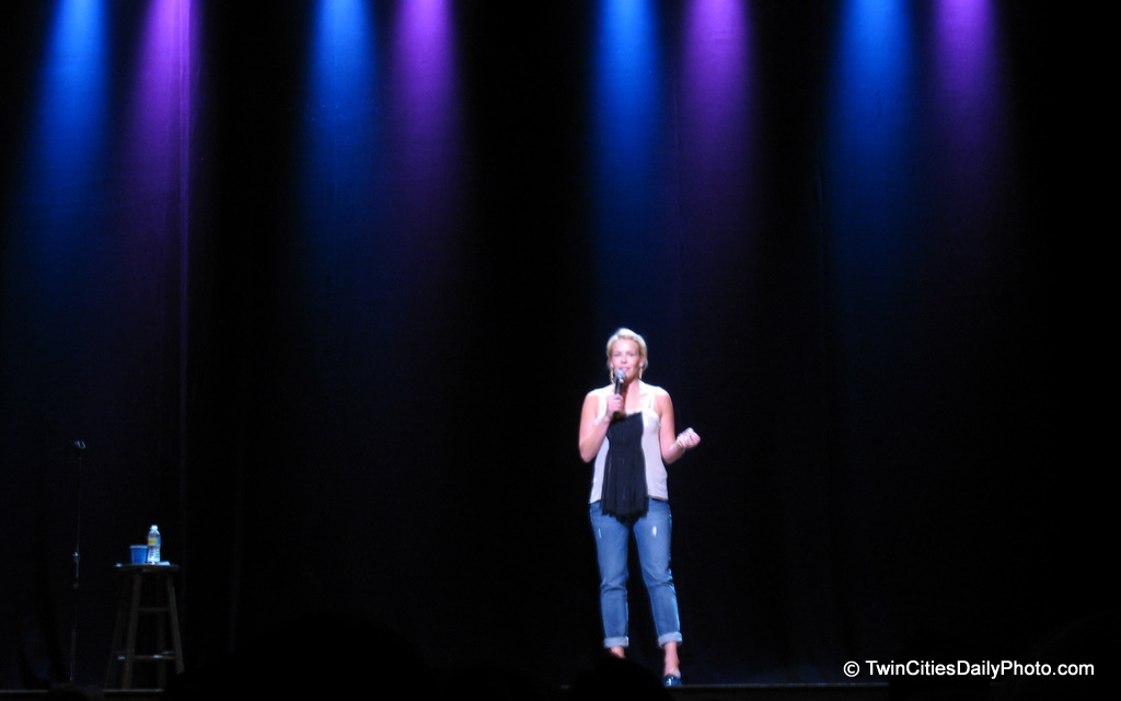 Comic Chelsea Handler made a stop in the Twin Cities at the University Of Minnesota campus. She appeared at the Northrup Auditorium on Saturday, April 3, 2010. It was classic Chelsea Handler comedy, very witty, impromptu with the crowd, well thought out ideas, and a bit adult/crude for some ears, but overall a very fun night.